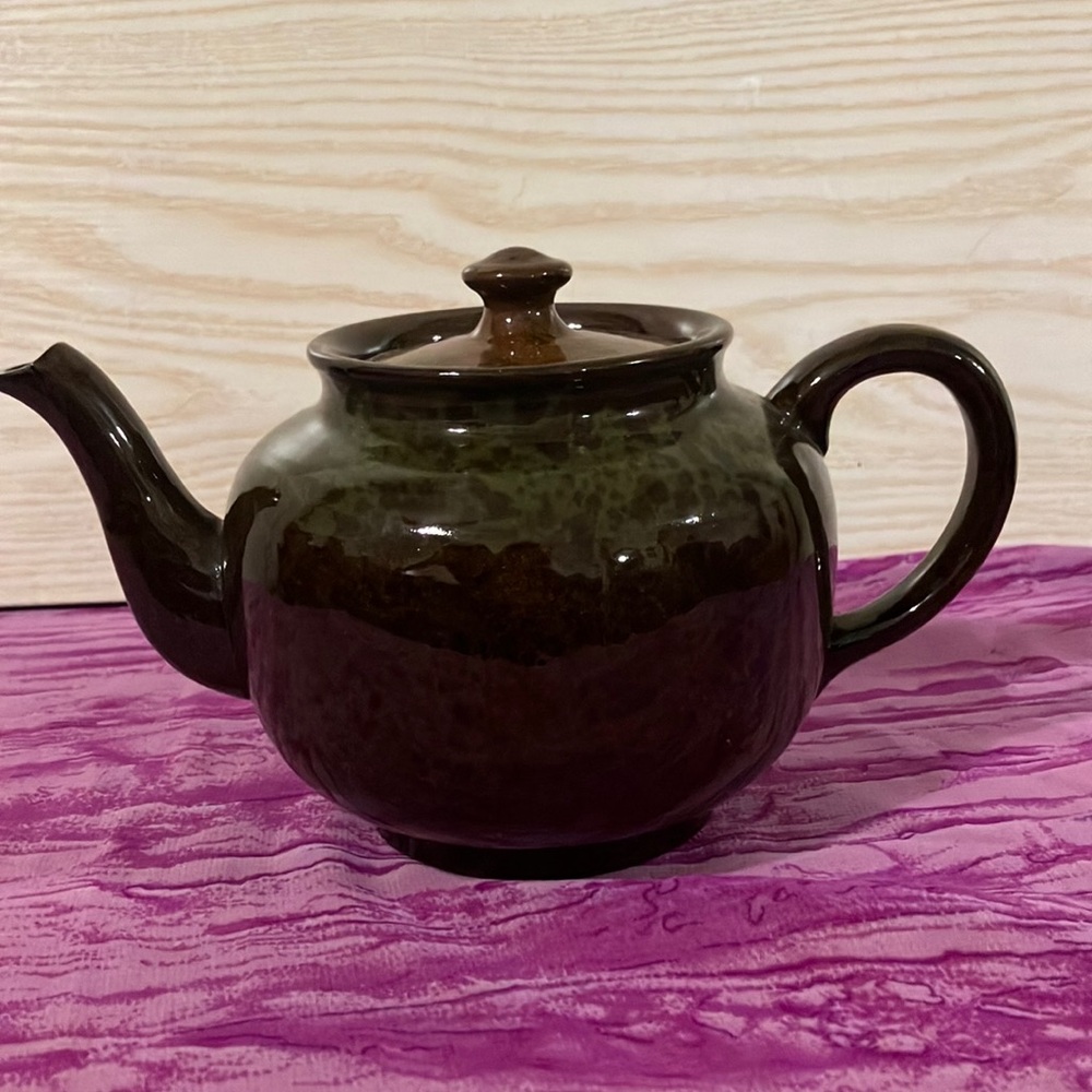 Vintage Brown Ceramic Teapot